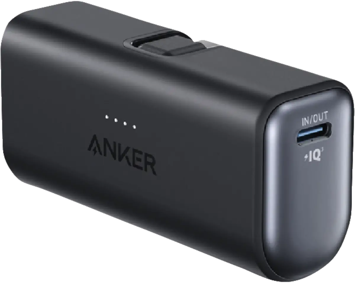 Nano Power Bank (5,000mAh, 22.5W, Built-In USB-C Connector)