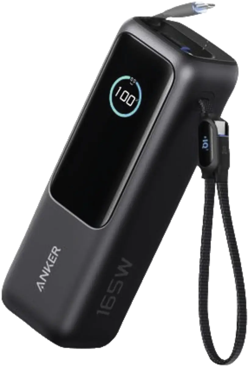 Zolo Power Bank (25,000 mAh, 165W, Retractable USB-C Cable