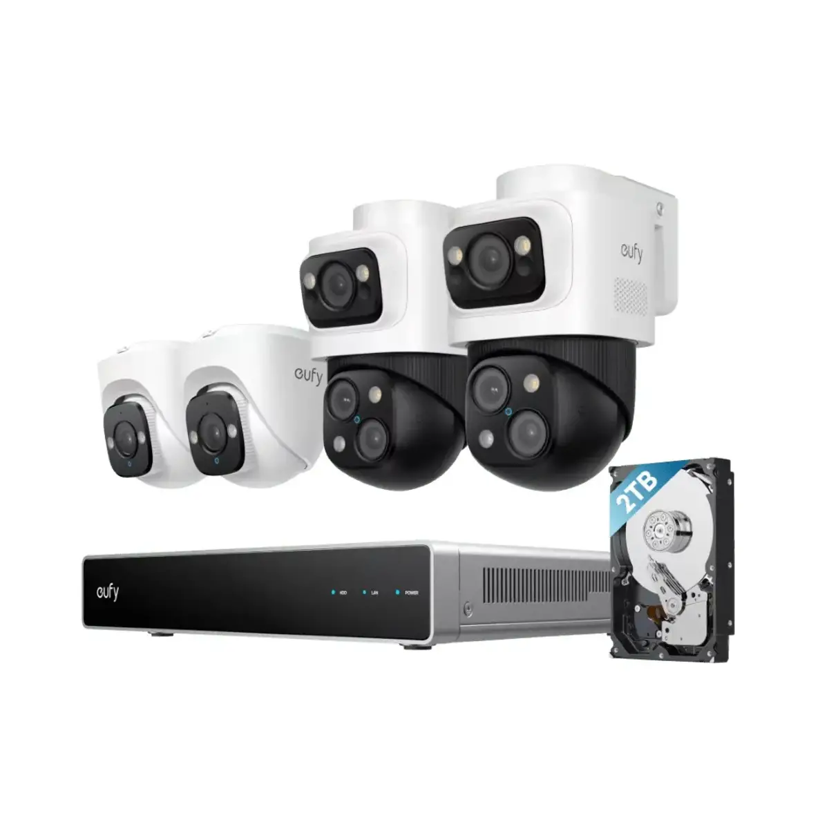 NVR Security System S4 (Bullet-PTZ + Turret Cam)