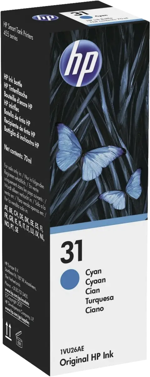HP 31 - 1VU26AE ink bottle cyan 70ml