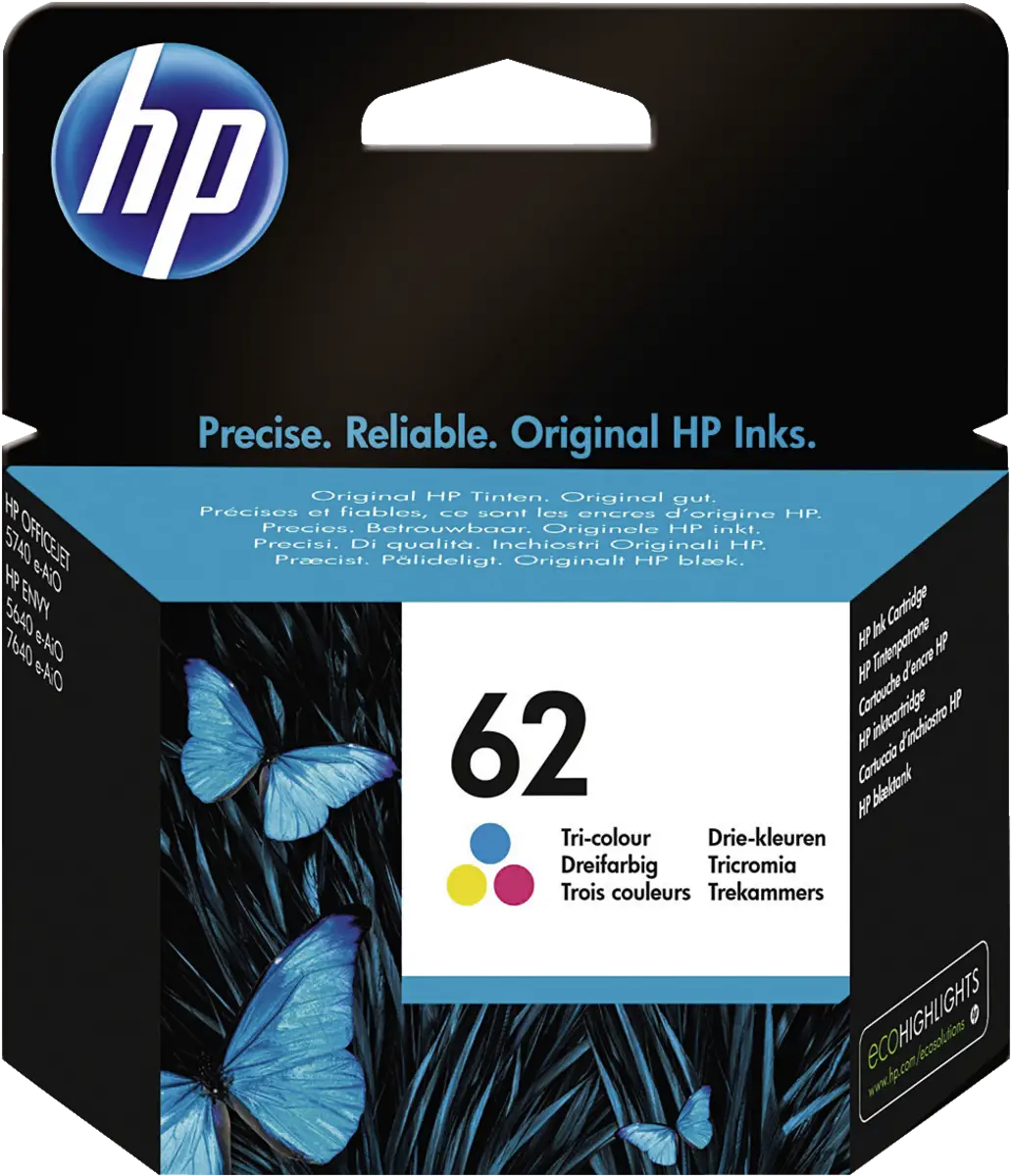 HP 62 ink color