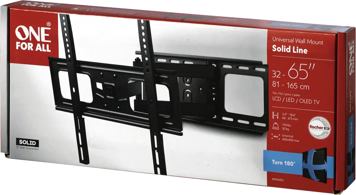 WM4452 65 TV Wandhouder Solid TURN 180