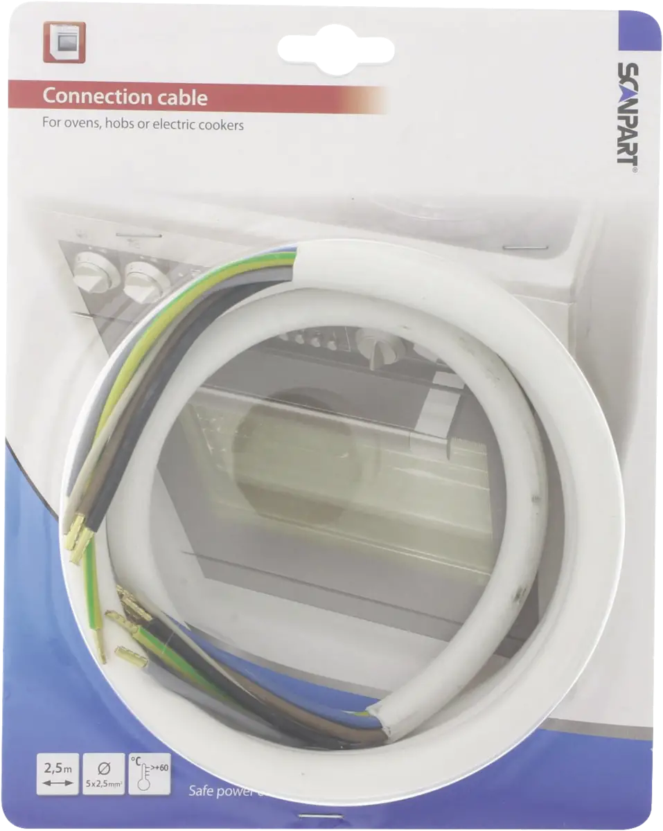 Herdanschlussleitung 5x2,5 qmm 2,5 m