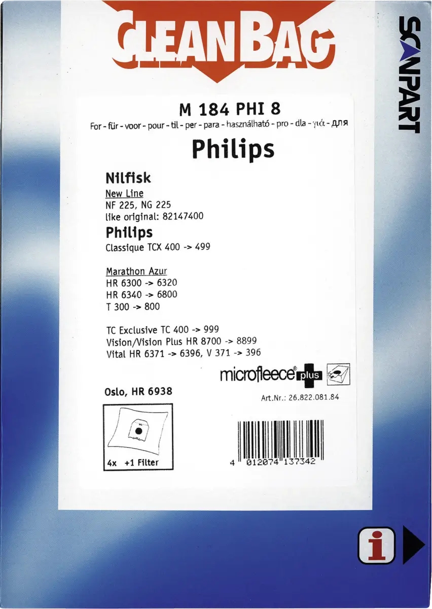 2682208184 Stofzak Philips Oslo+ Micro+