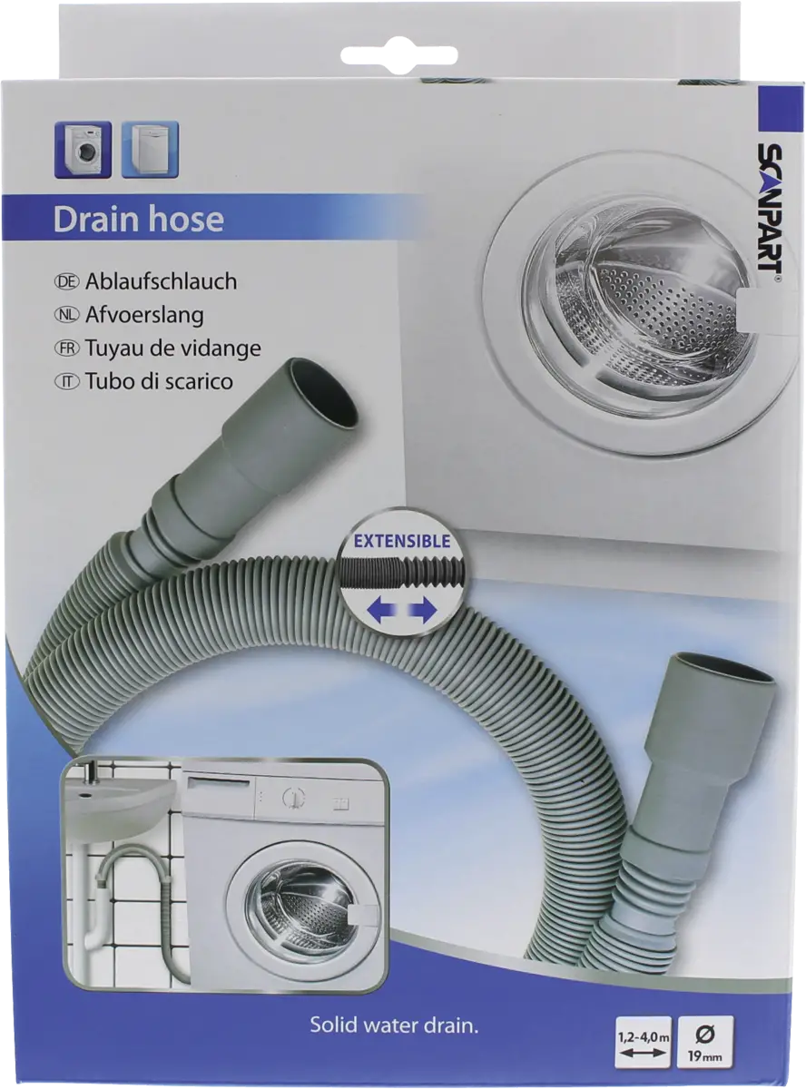 1120120016 afvoerslang 19mm 1,2-4,0m uittrekbaar