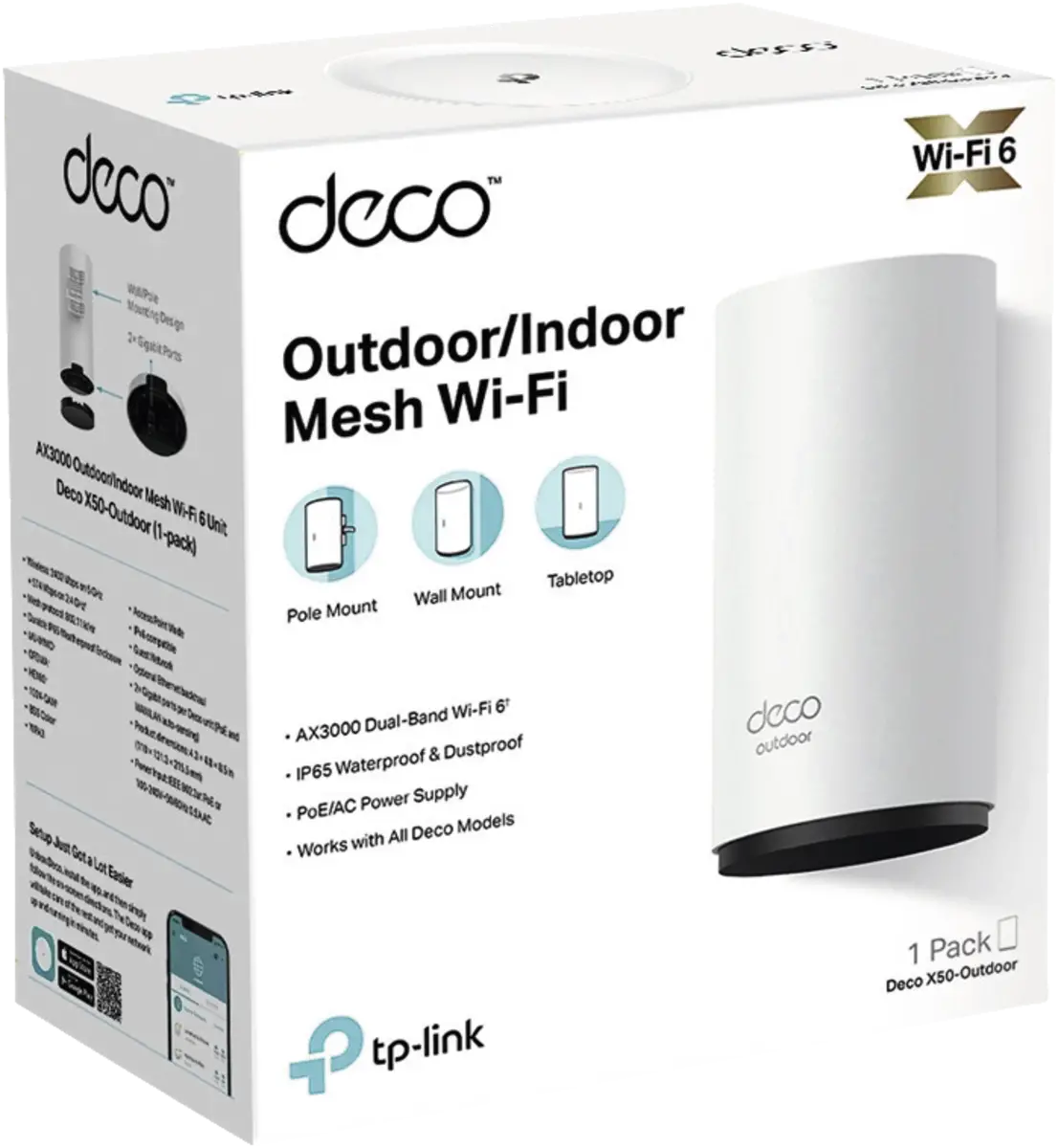 Deco X50-Outdoor Mesh-WiFi Dual-band 1p