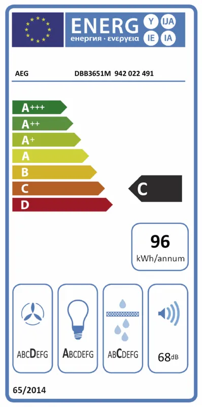 AEG DBB3651M energielabel