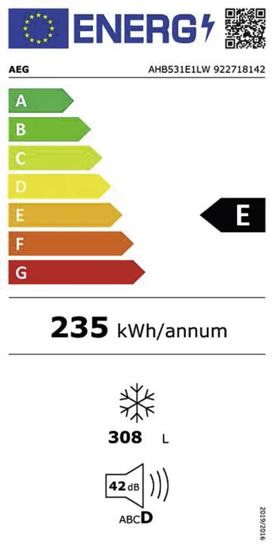 AEG AHB531E1LW energielabel