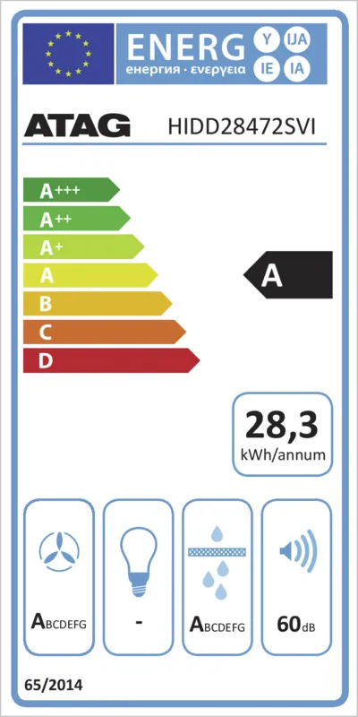ATAG HIDD28472SVI energielabel