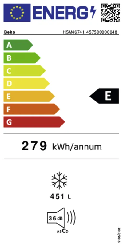 Beko HSM46741 energielabel