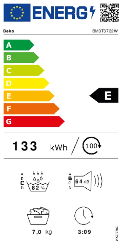 Beko BM3T3722W energielabel