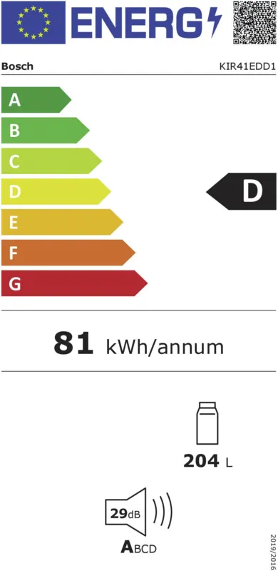 Bosch KIR41EDD1 energielabel