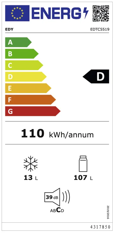 EDY EDTC5519 energielabel