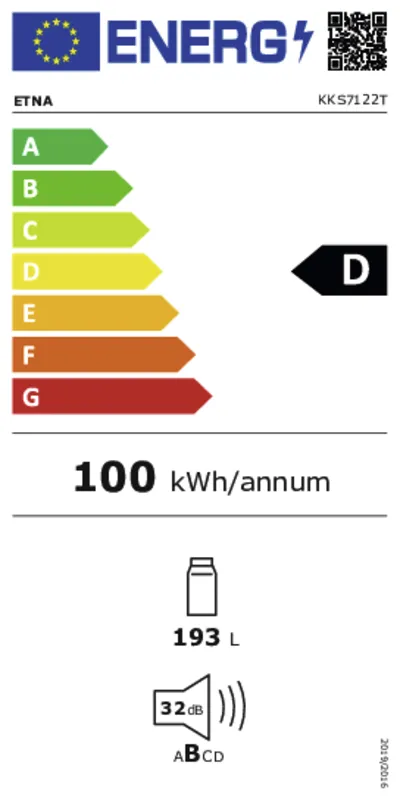 Etna KKS7122T energielabel