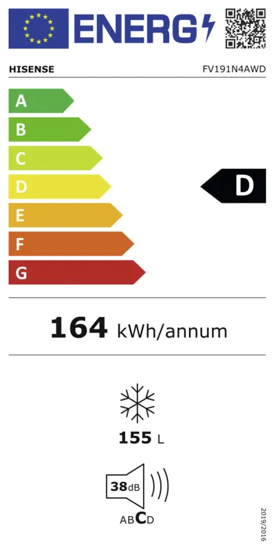 Hisense FV191N4AWD energielabel