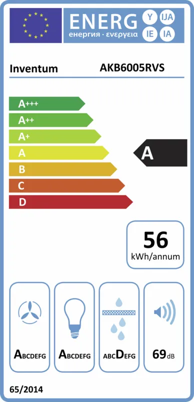 Inventum AKB6005RVS energielabel