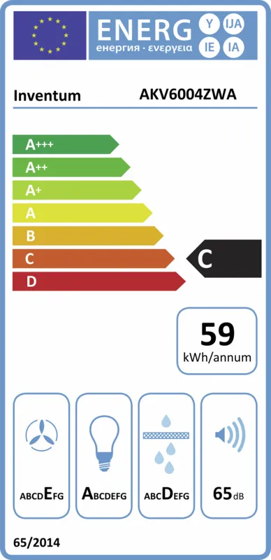 Inventum AKV6004ZWA energielabel