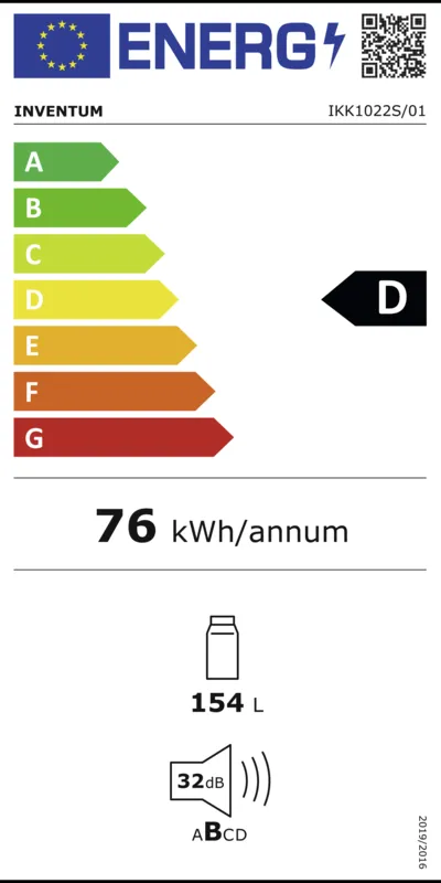 Inventum IKK1022S energielabel
