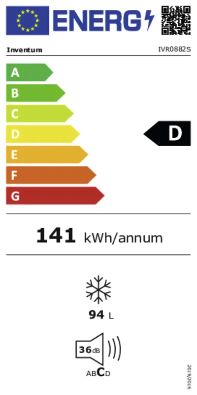Inventum IVR0882S energielabel