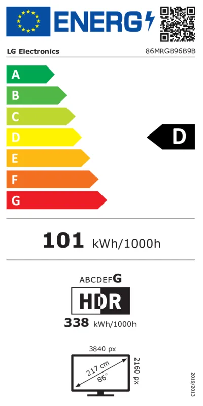 LG 86MRGB96B9B energielabel