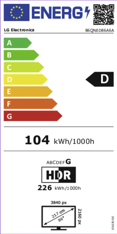 LG 86QNED86A6A.AEU energielabel