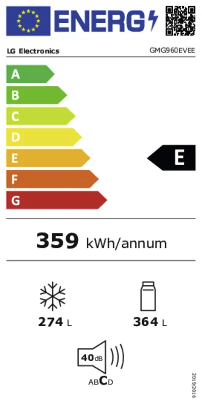 LG GMG960EVEE energielabel