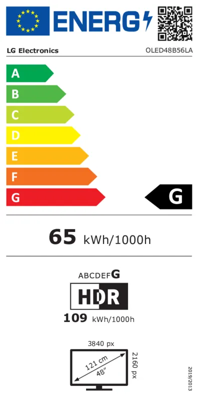 LG OLED48B56LA.AEU energielabel