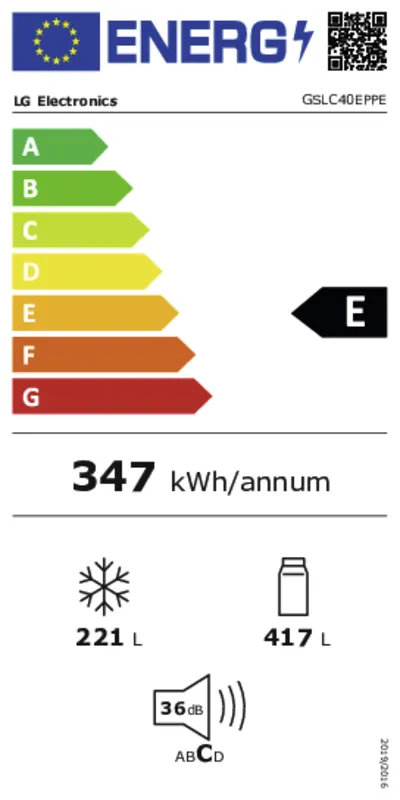 LG GSLC40EPPE energielabel