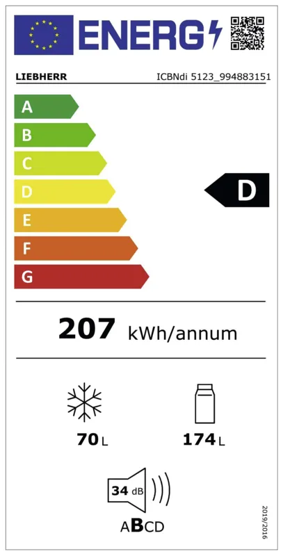 Liebherr ICBNdi 5123-22 energielabel
