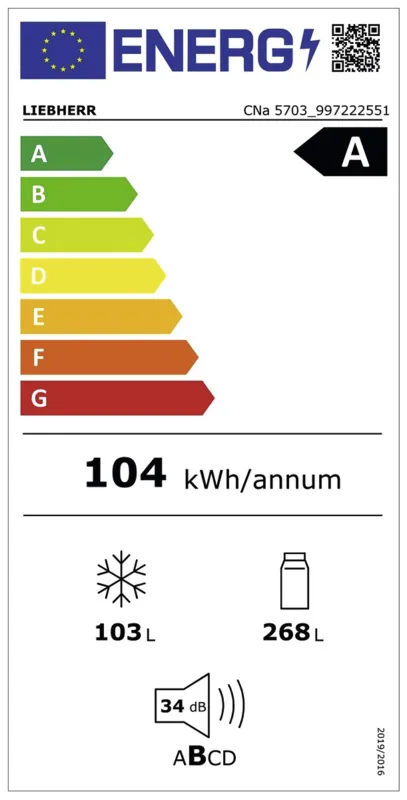 Liebherr CNa 5703-20 energielabel