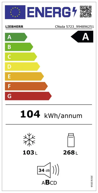 Liebherr CNsda 5723-22 energielabel