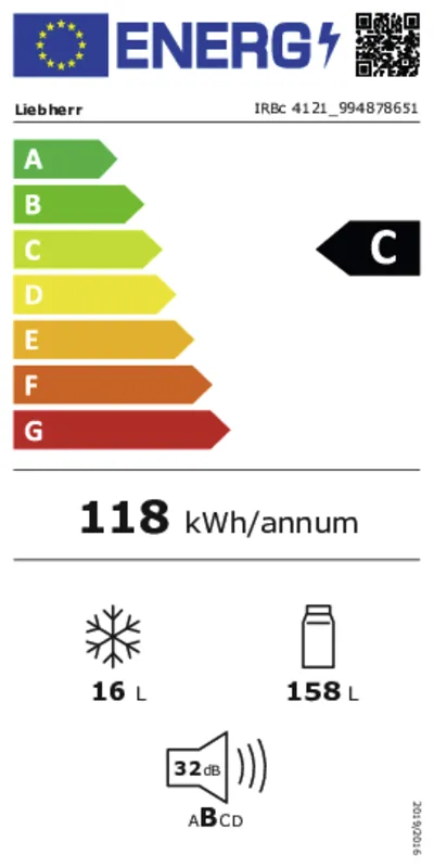 Liebherr IRBc 4121-22 energielabel
