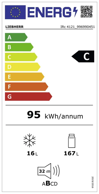 Liebherr IRc 4121-22 energielabel