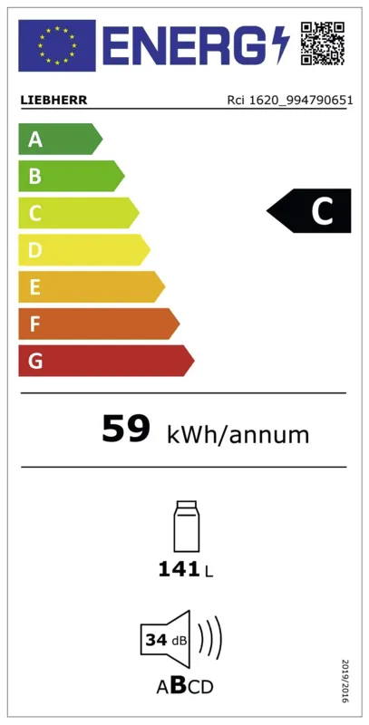 Liebherr Rci 1620-20 energielabel
