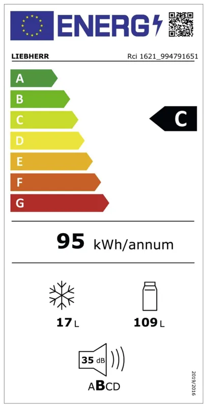 Liebherr Rci 1621-20 energielabel