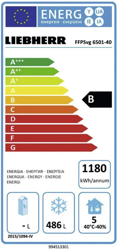 Liebherr FFPSvg 6501-40 energielabel