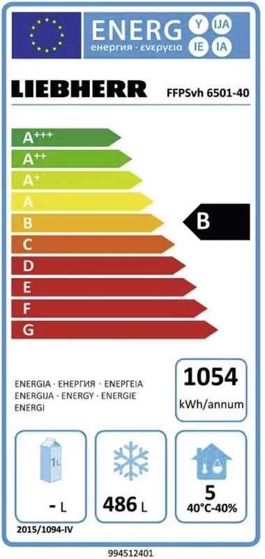 Liebherr FFPSvh 6501-40 energielabel
