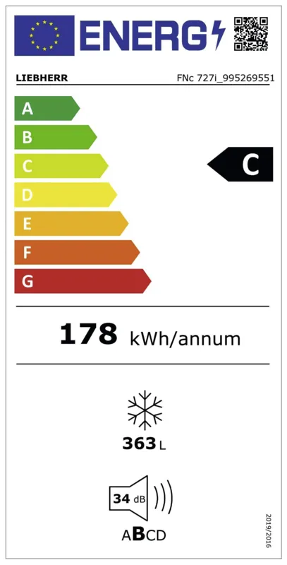 Liebherr FNc 727i-22 energielabel