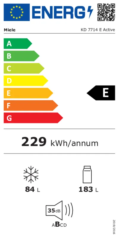 Miele KD 7714 E Active energielabel