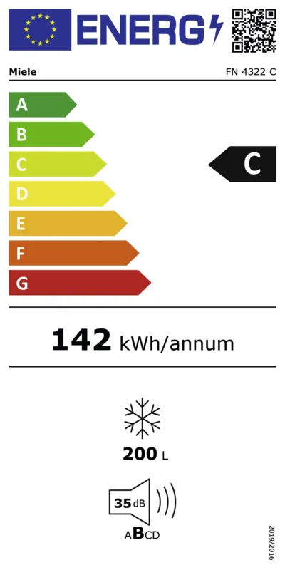 Miele FN 4322 C energielabel