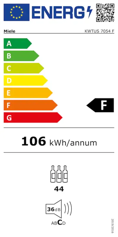 Miele KWTUS 7096 E energielabel