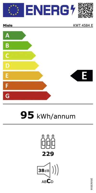 Miele KWT 4584 E sw energielabel