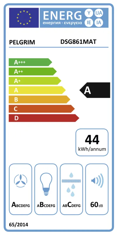 Pelgrim DSG861MAT energielabel