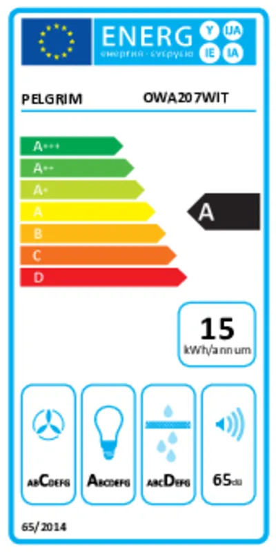 Pelgrim OWA207WIT energielabel