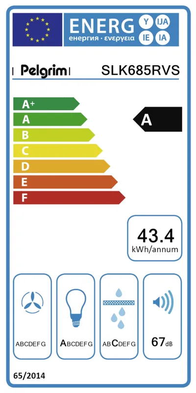 Pelgrim SLK685RVS energielabel