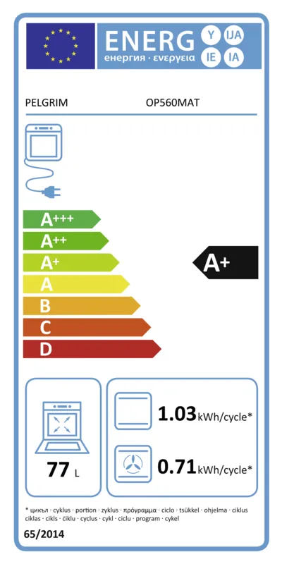 Pelgrim OP560MAT energielabel