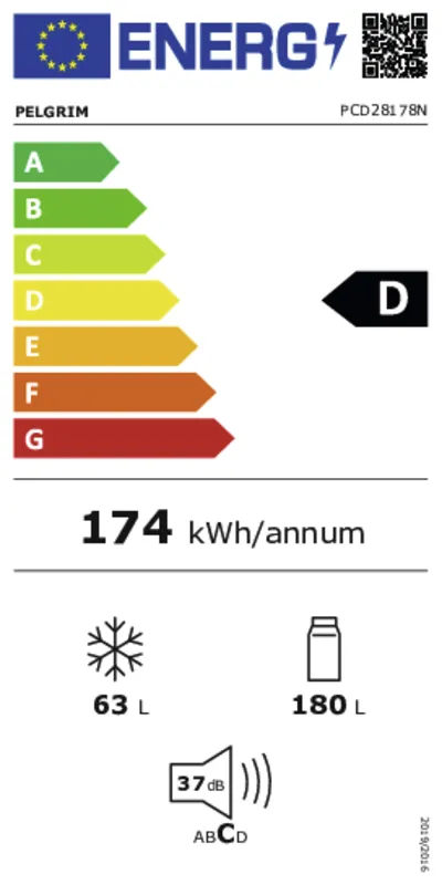 Pelgrim PCD28178N energielabel