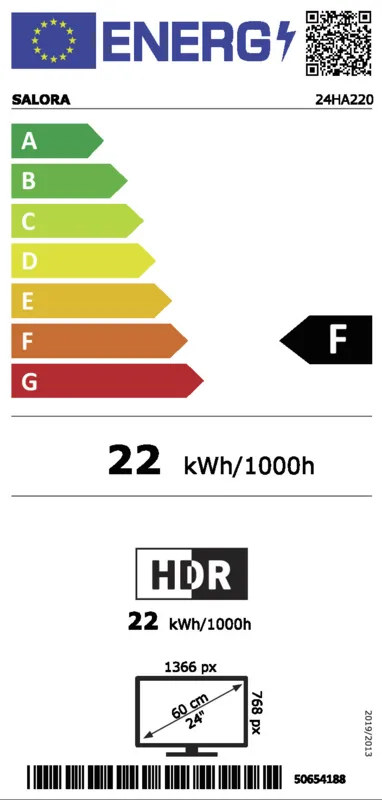 Salora 24HA220 energielabel
