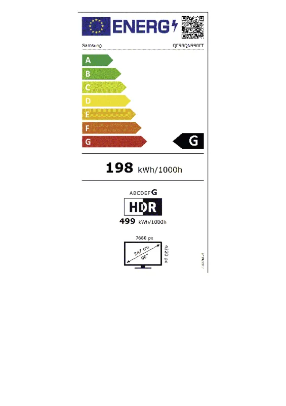 Samsung QE98QN990FTXXN energielabel