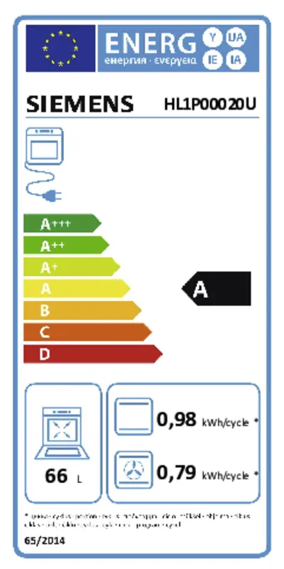 Siemens HL1P00020U energielabel